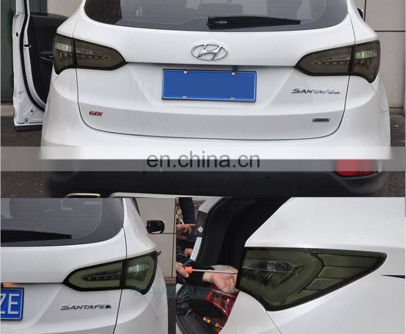 Led Rear Lamp For Hyundai New Satafe Tunning Taillight For Ix45 Red And Smoke Color Suv