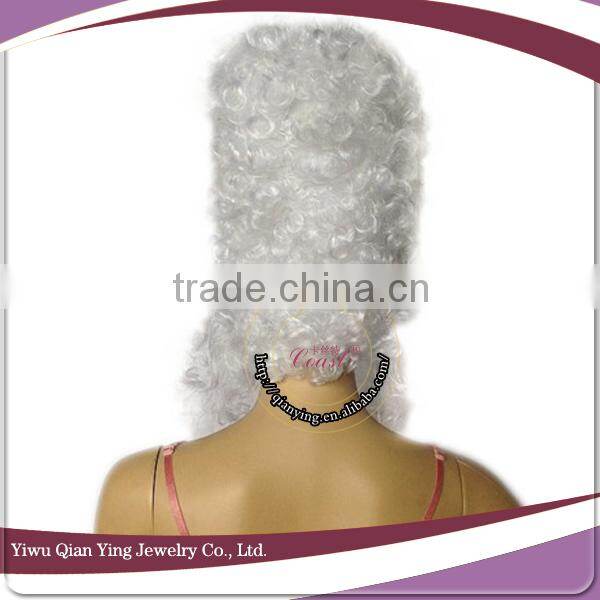 white new design cheap wholesale curly carnival party wigs