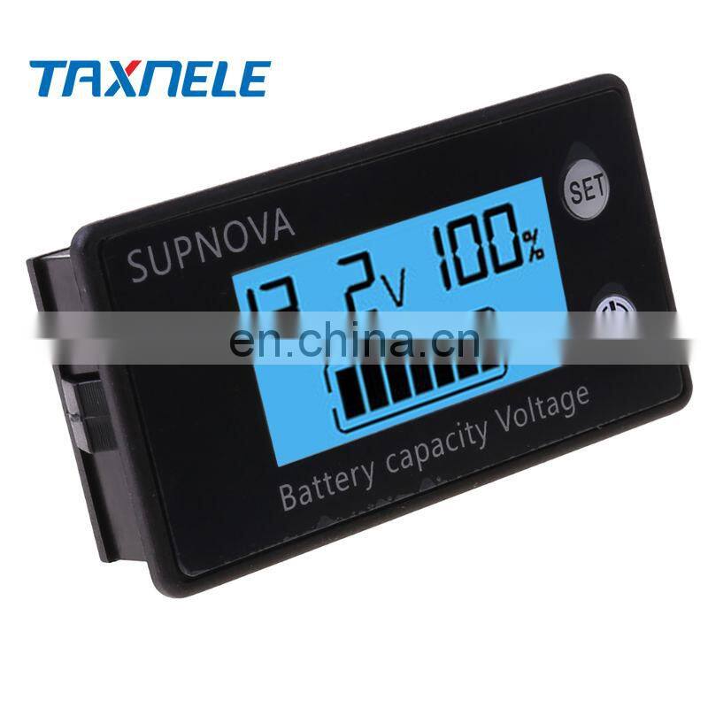 Battery Capacity Indicator tester DC 8V-100V Lead Acid Lithium LiFePO4 Car Motorcycle Voltmeter Voltage Gauge 12V 24V 48V 72V