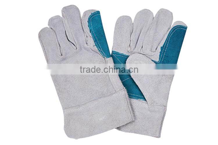 Impact Resistant Gloves Finger Protection Double Palm Leather Gloves LG047