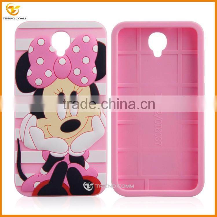 for alcatel one touch 6037 cute cartoon silicone back cover case