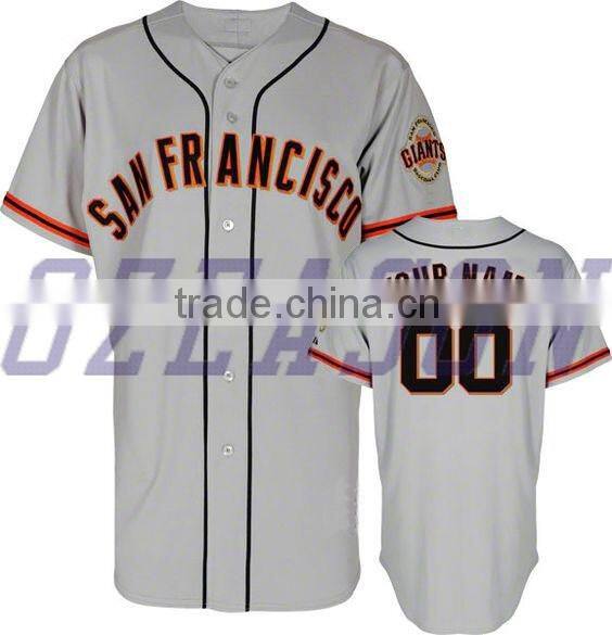 Popular full button cheap blank baseball jersey wholesale no MOQ limited