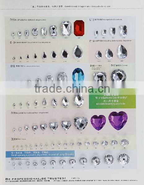 super fancy trangle acrylic stone with claw cup