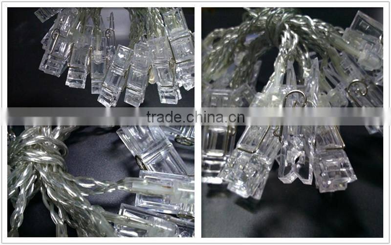 2015 new design spring clip led battery powerd light ,christmas light,party decorate