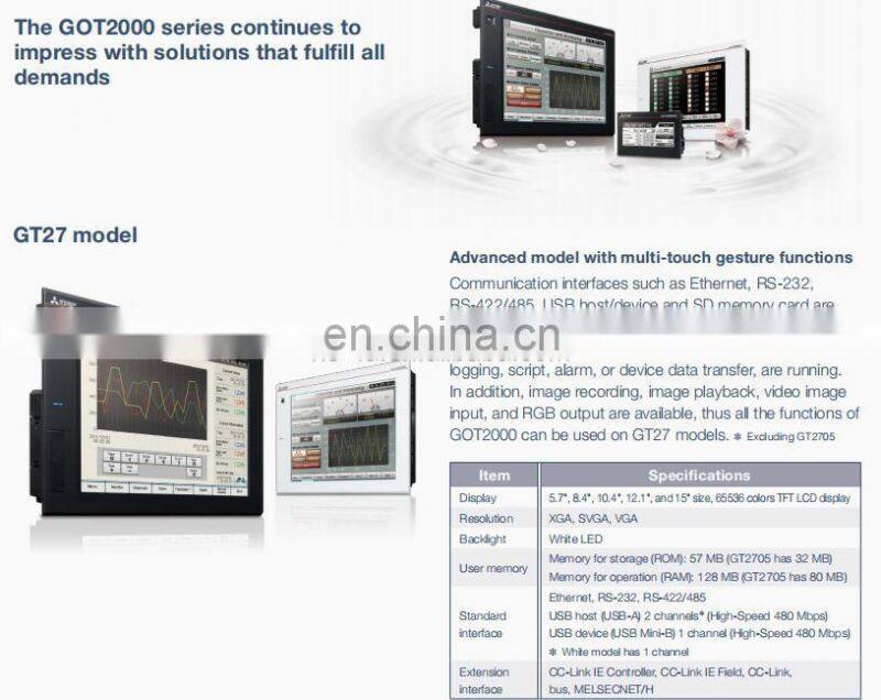 Original new Mitsubishi GT2000 series touch screen panel GT2507-WTBD