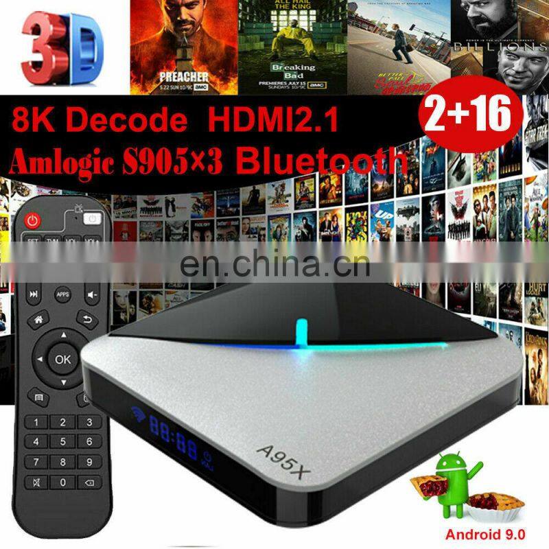 A95X F3 Amlogic S905X3 Android9.0 Dual WIFI 2gb/4gb ram 16gb/32gb/64gb ROM Private Unique RGB Light Android 9.0 TV Box