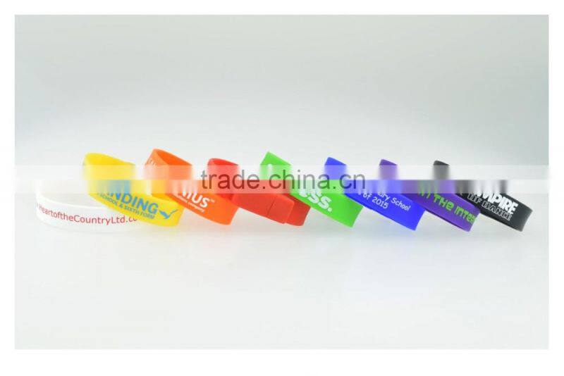 Bulk items colorful silicone bracelet usb flash drive for promotion gift