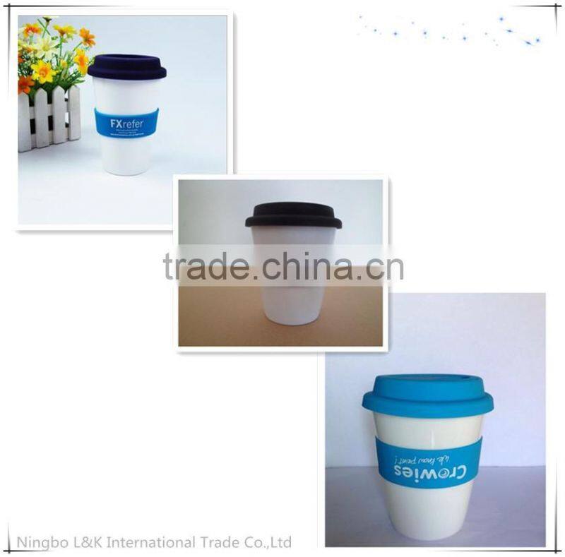 promotional PP coffee mug, plastic cup with lid