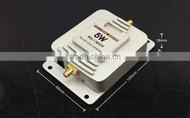 China factory price wireless extender, 2.4g 5w indoor 2 km cover range wifi signal booster