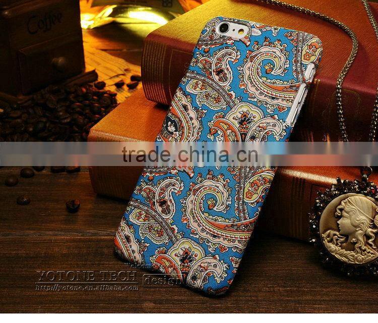 Rose flower polyester skin european style colorful minion case for Iphone 6 4.7 5.5 inch