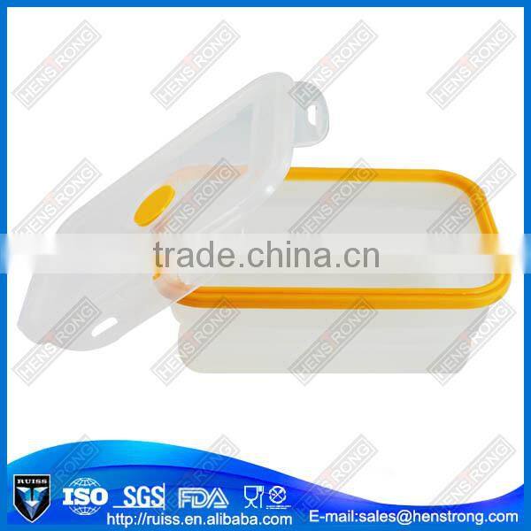 Popular and good tightness transparent silicone picnic lunch box storage box