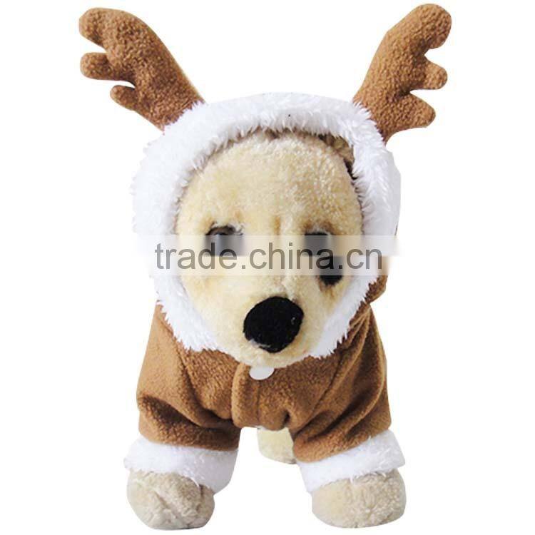 Suitable for winter polar fleece white north velvet milu deer elk shaped two-legged dog clothes