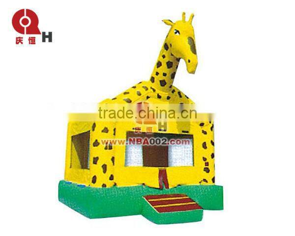 QHIBH01 Yellow Giraffe Children Inflatable Bouncer House for Sale