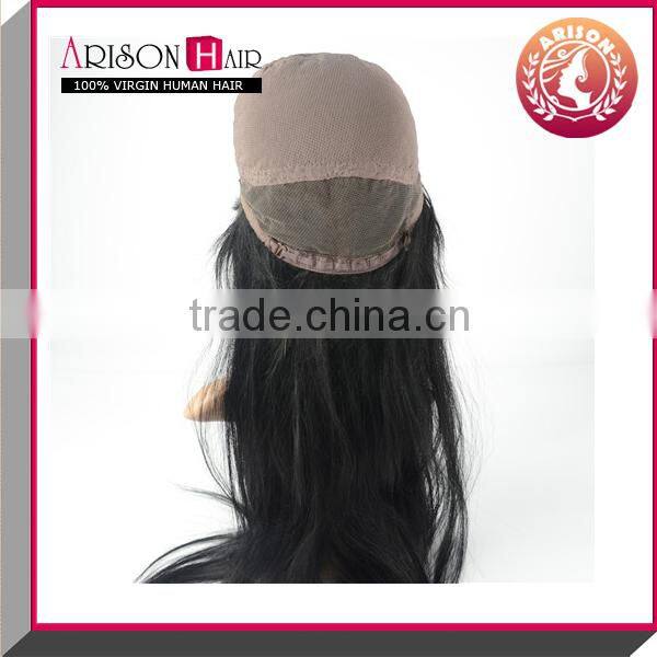 100% human hair glueless full lace wigs with adjstable stretch and combs/clips sewed wigs