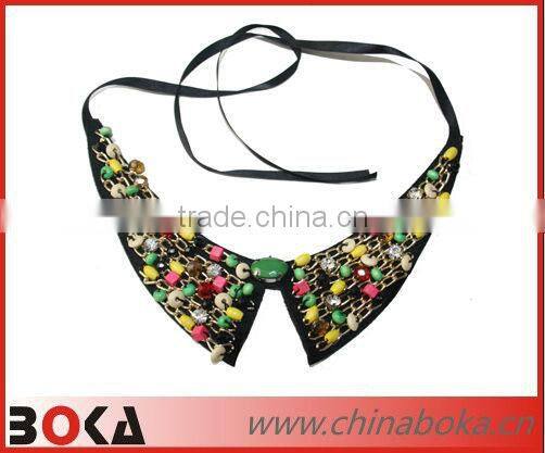 New arrival latest design gold women sequins collar design