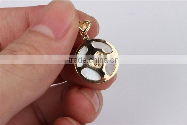 OEM fashion 925 sterling silver heart shape shell good plating pendant jewelry