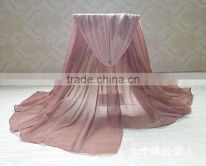 Trend All-match Long Large Gradient Color Ladies' Foulard Scarf Muslim Hijabs