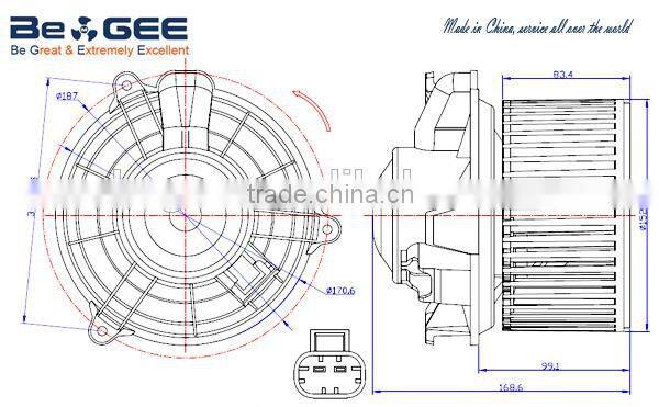 Manufacturer Blower Motor Fan For Chevrolet Silverado 07-08/Avalanch 03-05