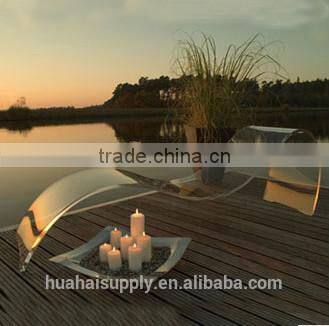 acrylic leisurely outdoor plastic sofa