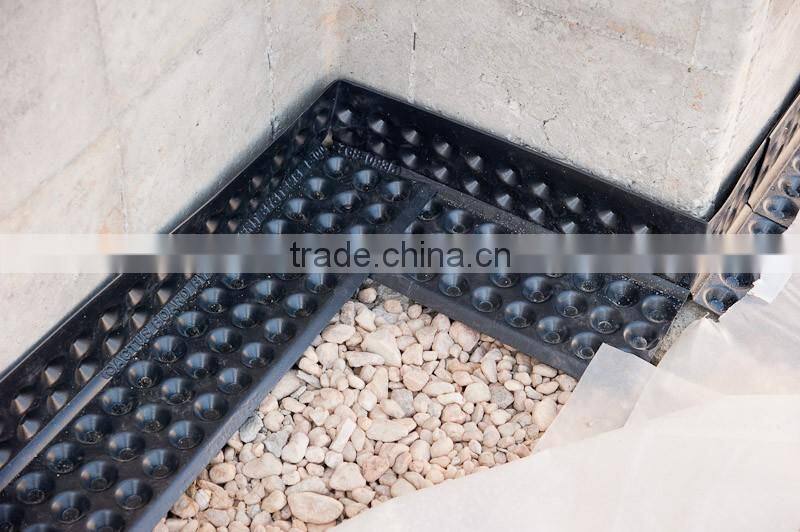 Material Dimple Drainage baord usd in foundation wall