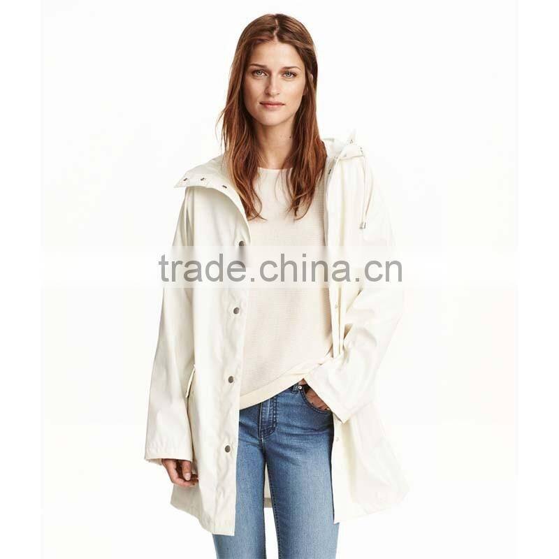 2016 Latest Women Drawstring Hood Raincoat HSC9464