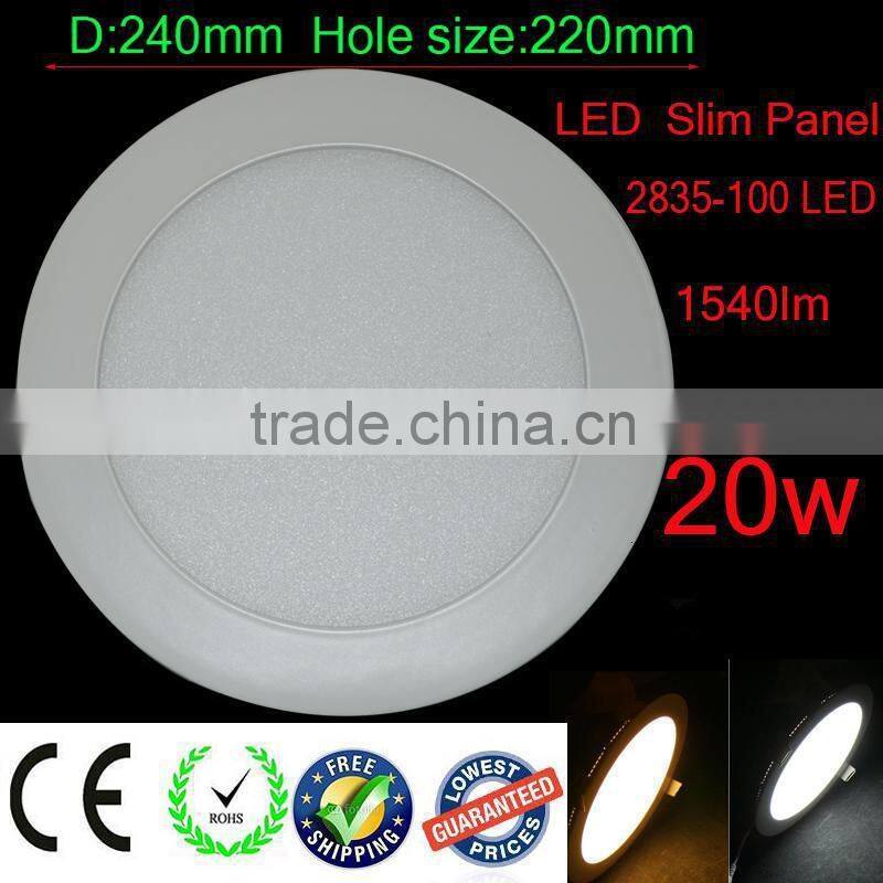 New product on china market SMD2835 18w slim round panel led light