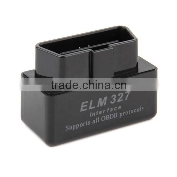 SUPER MINI ELM327 Bluetooth OBD2 V2.1 Black Smart Car Diagnostic Interface ELM 327 Wireless Scan Tool New Dropping Shipping
