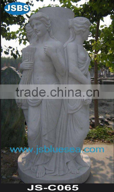 Marble virginal lady sculpture