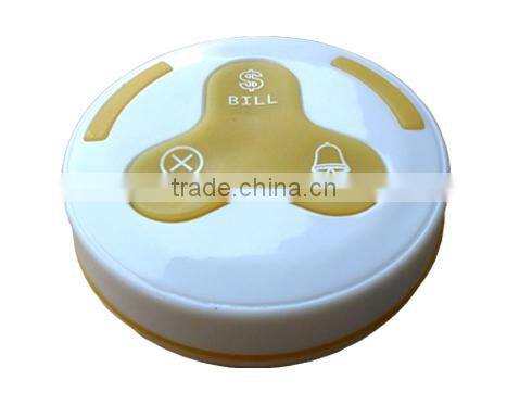 electronic buzzer system with digital receiver and rechargeable battery call button for restaurant