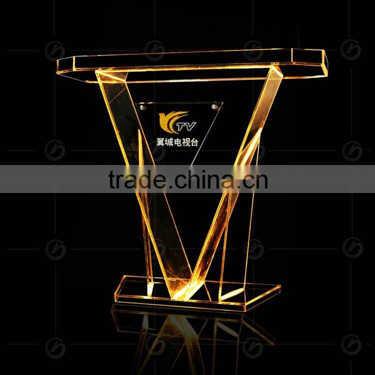 blue color 2015 new high quality acrylic led dj facade, night bar furniture YZ-0076