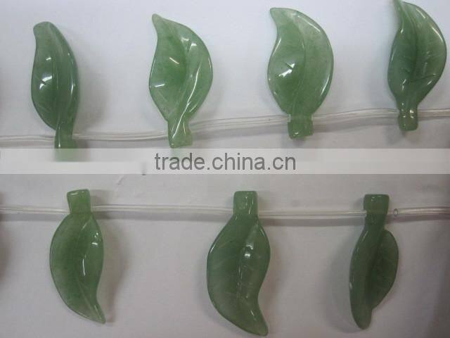 Gemstone rose quartz leave for jewerly making