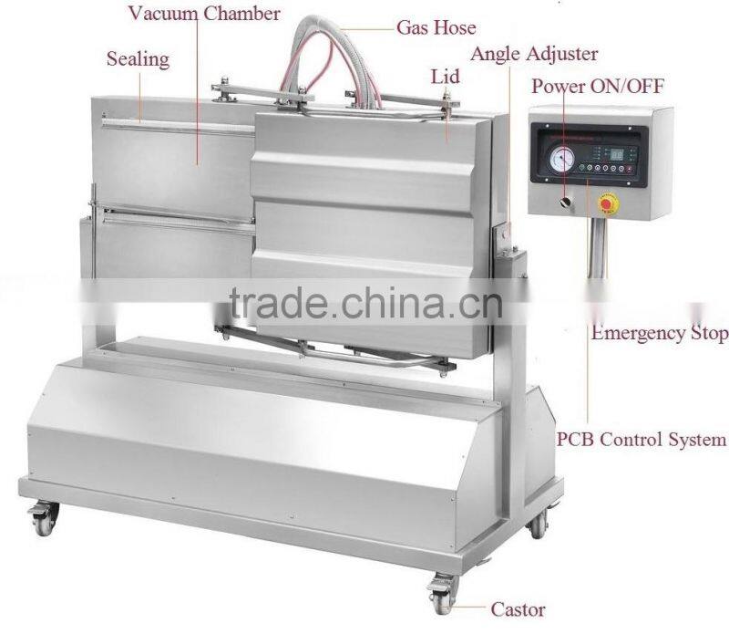 Automatic double chamber food vacuum packing machine vacuum sealer