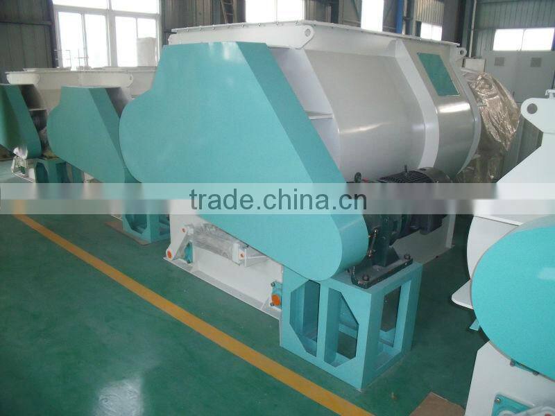 two shafts paddle small animal feed mill mixer