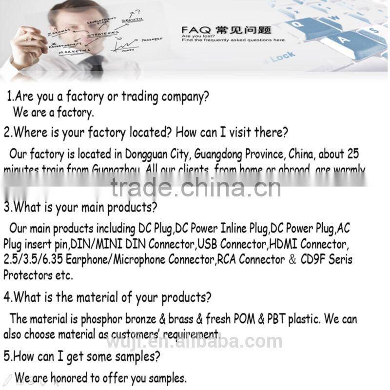 Dongguan Wuji electronics factory wholesale 3.5mm stereo male video cable