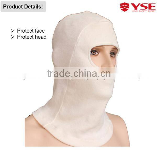Aramid material fire protection hood