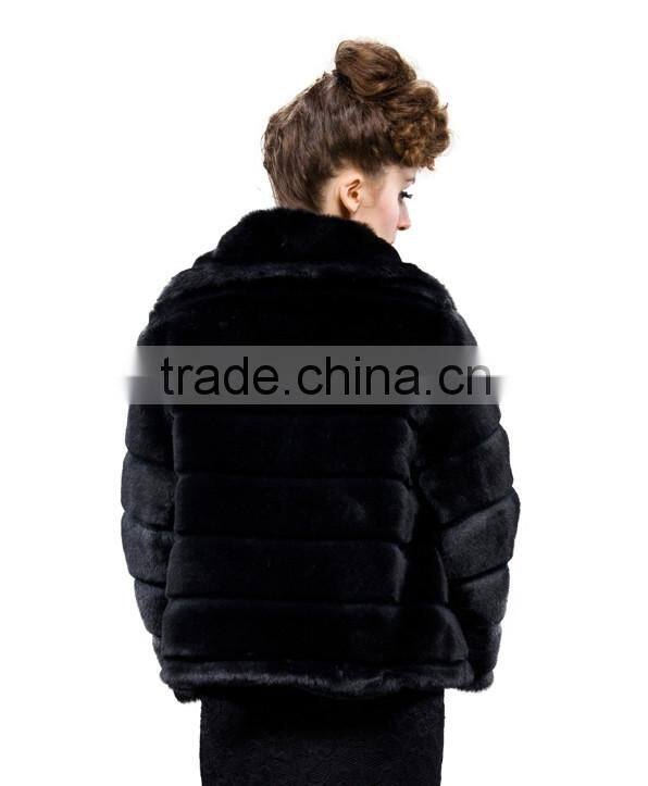 rex14033 Women rex rabbit Fur Coat