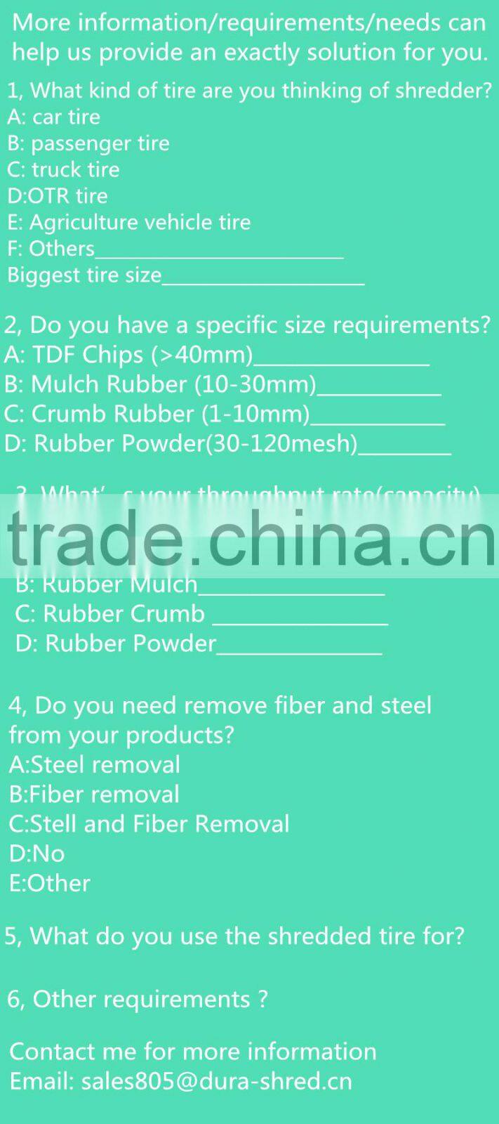 OEM Manufacture for wood recycling machine(DS14112)