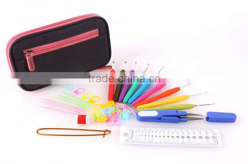 9pcs/11pcs Colorful Metal Crochet Hook Set Aluminum knitting needle set