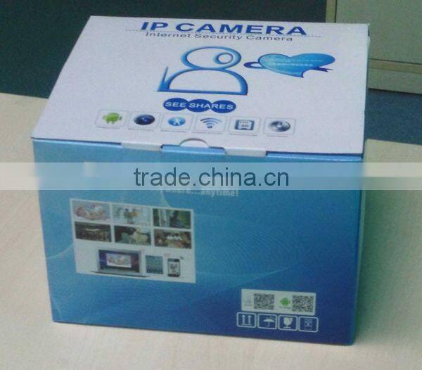 Wireless ip camera input alarm with pir sensor and remote control