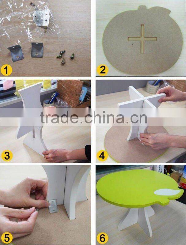 2014 MDF round tables furniture sets, child study table and chair