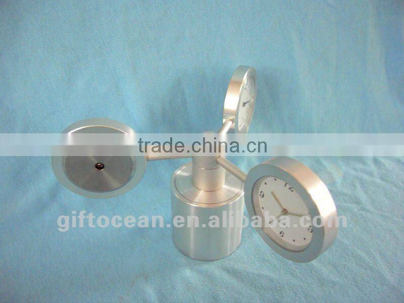 metal weather station clock, business gifts set, thermometer & hygrometer clock