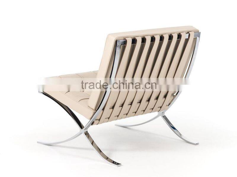 Modern Lobby Sofa Chair, Modern Style Leather Sofa, Barcelona Chair with Ottoman SF-505