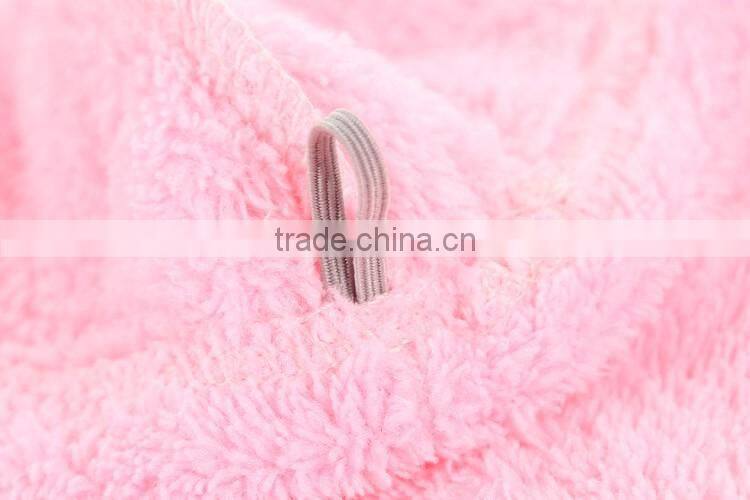 Coral fleece towel shower cap,2015 Elastic model shower cap wholesale