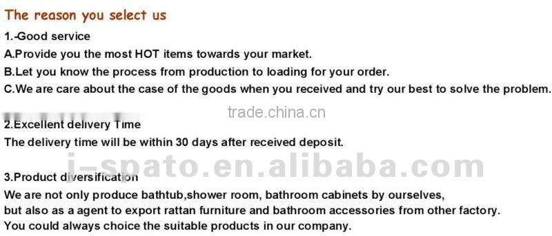 Corner whirlpool shower steam room