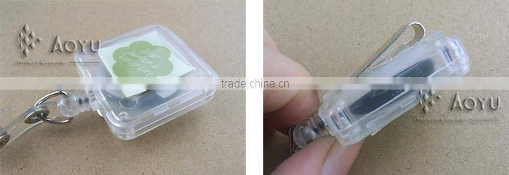 cheap square shape retractable id badge reels