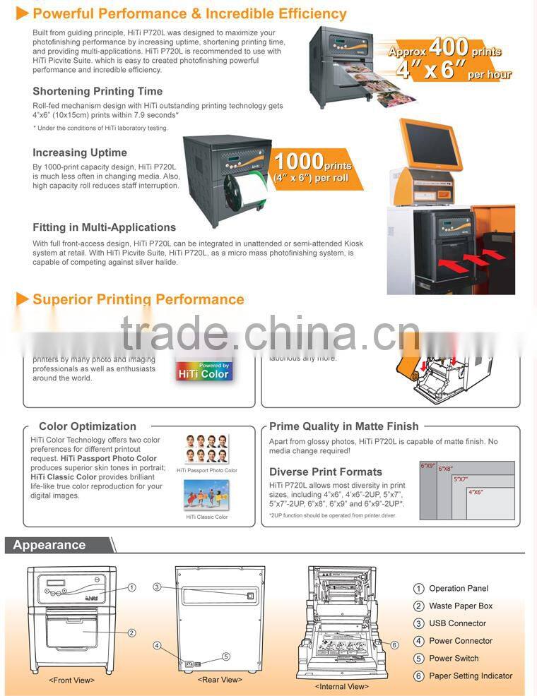 Best choice high speed printing service hiti printer