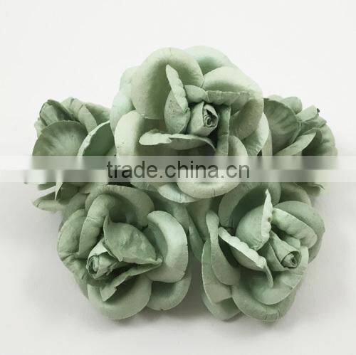Sea Foam, Large Handmade Mulberry Paper Flower, Wedding Party, Scrap-booking Crafts