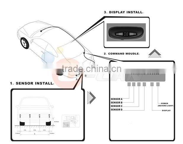Hot Selling Car Parking Sensor System with LCD Display