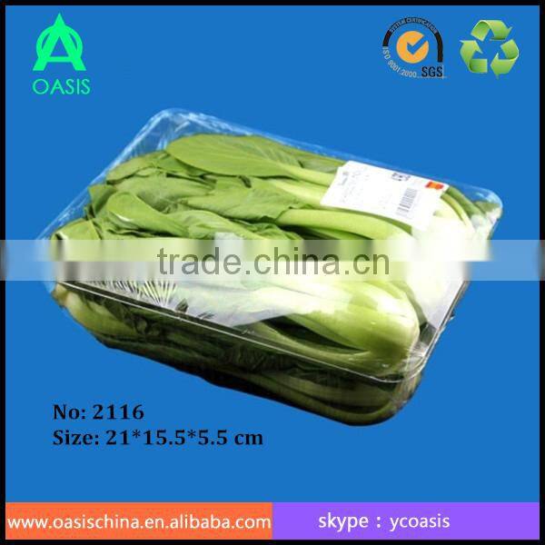 Clear plastic blister packaging tray for fruit