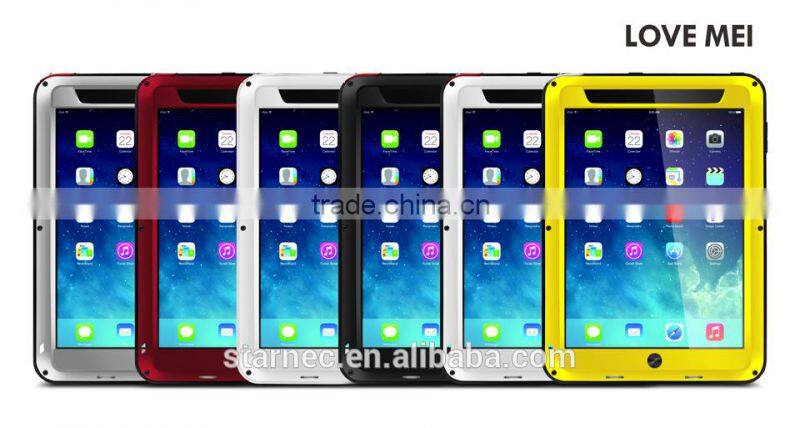 Protective Waterproof Shockproof Case Glass Metal Case Cover For iPad Air